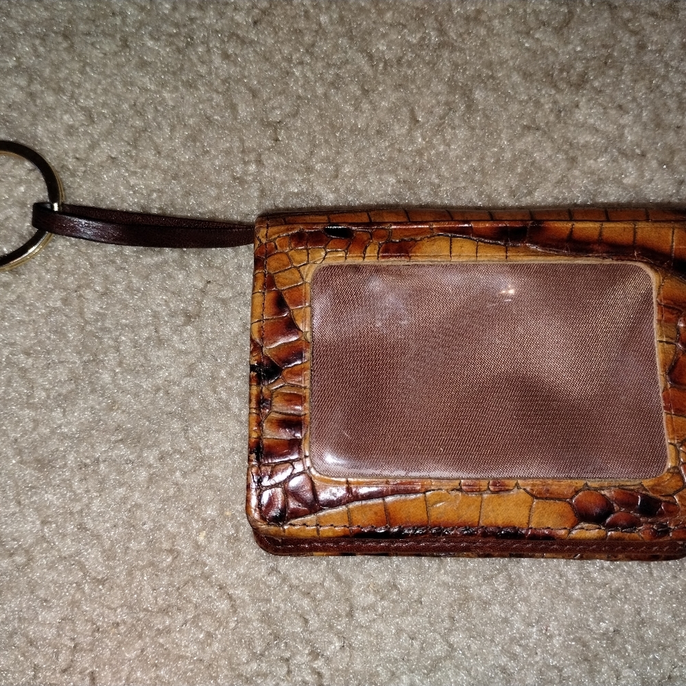 Brown Croc Key Card holder
